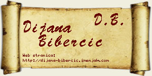 Dijana Biberčić vizit kartica